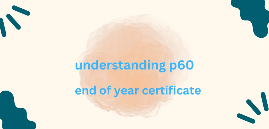 Form P60 end of year certificate