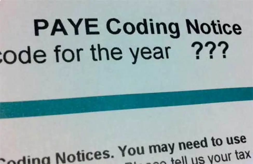 PAYE notice of coding