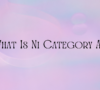 What Is Ni Category A In UK